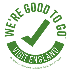 'Good To Go' is an industry
                                standard mark designed by VisitEngland
                                to provide confidence and reassurance to
                                visitors that businesses have clear
                                processes in place and are following
                                industry and Government COVID-19
                                guidance on cleanliness